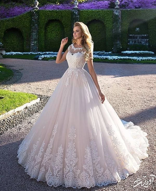 لباس عروس برای بازوهای لاغر لباس عروس آستین حلقه ای